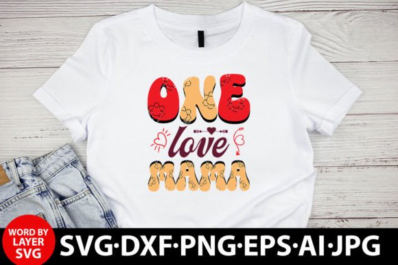 One Love Mama Valentine Retro Design: Graphics & Freebies
